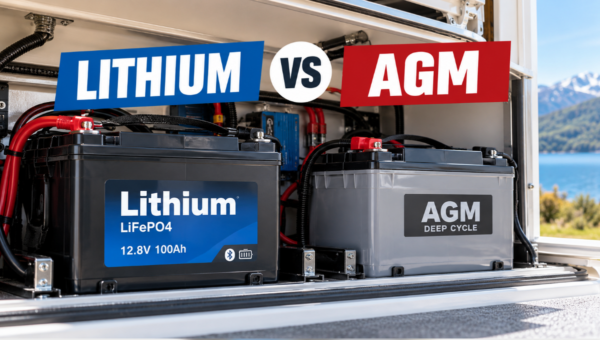 Lithium vs AGM Batteries for Caravans & Motorhomes