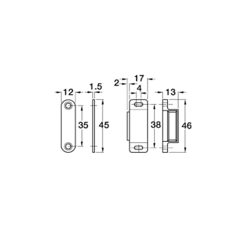 White Magnetic Catch