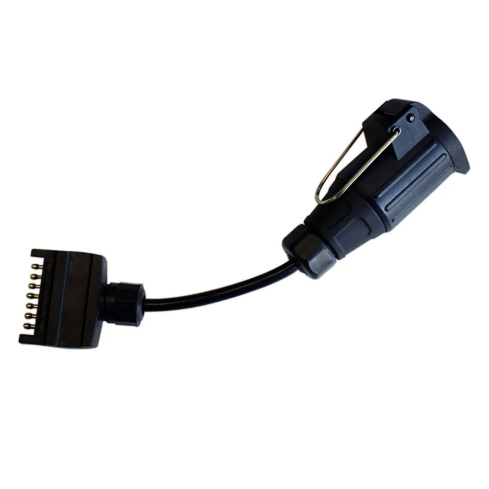 13 pin Euro socket trailer adaptor to 7 pin flat plug