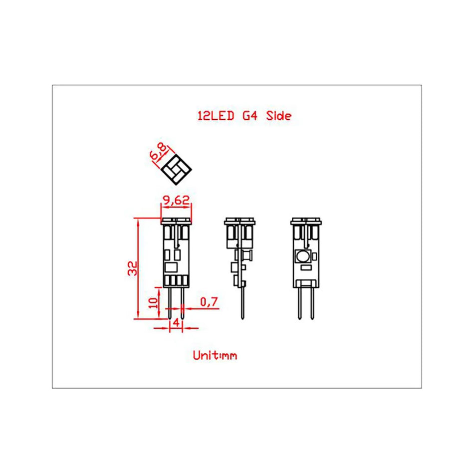 G4 12 LED  Replacement Warm White Tower