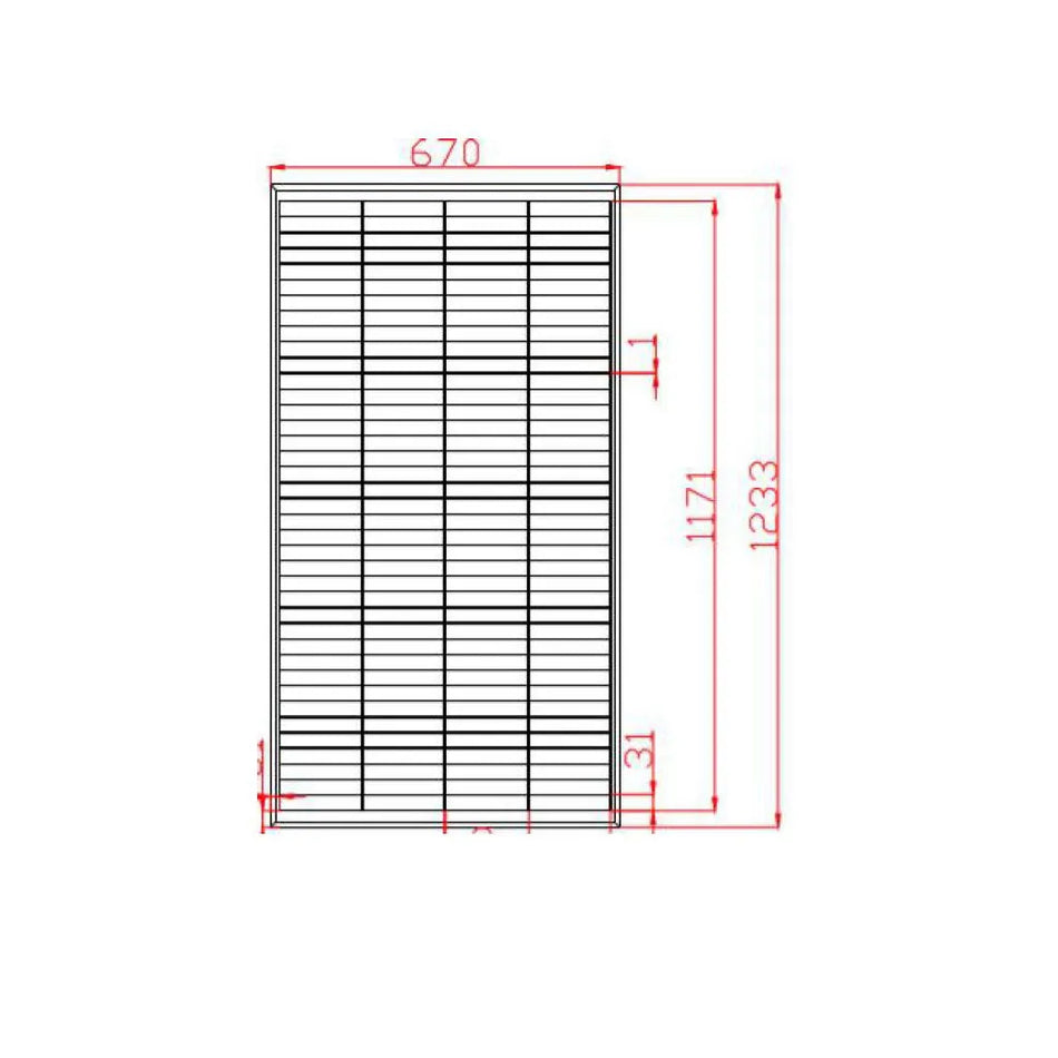 160 Watt Solar PV Panel - Shingled Perc Mono
