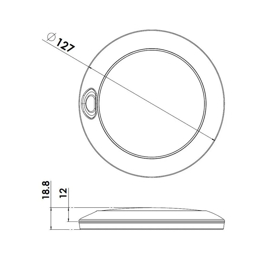 White Auras 130mm LED INT/EXT Light - Warm White