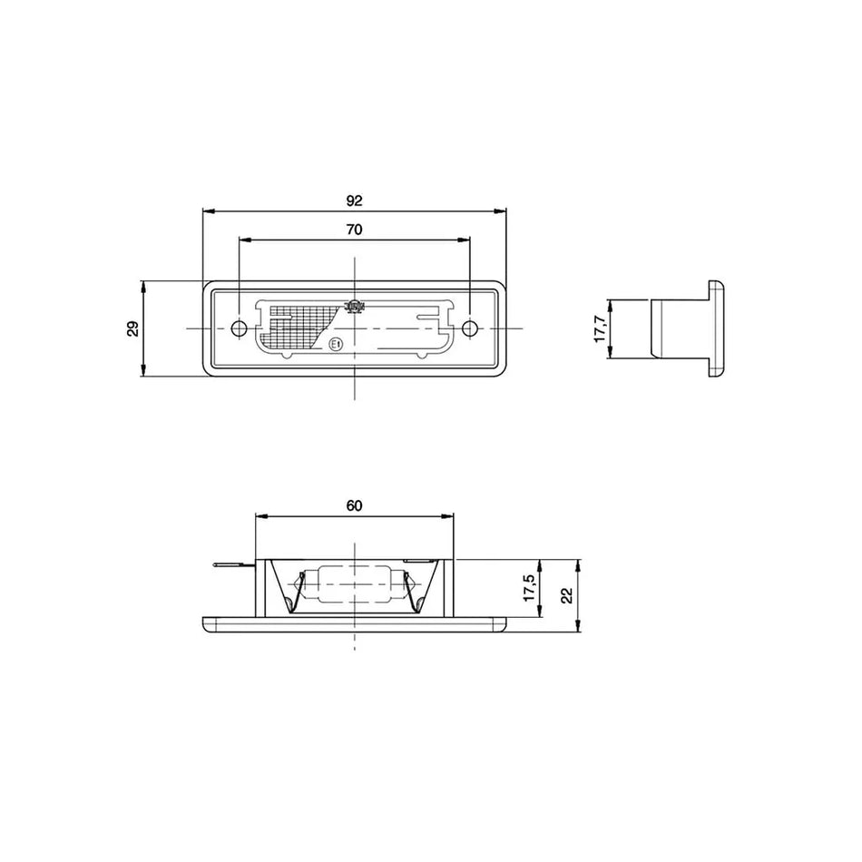 Jokon Caravan Motorhome Rear Number Plate Light Lamp