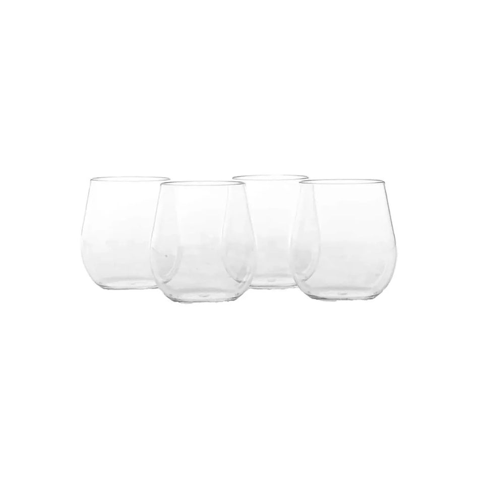 Triton Crystal Clear Stemless Wine Glass 16 Oz 4 Pack