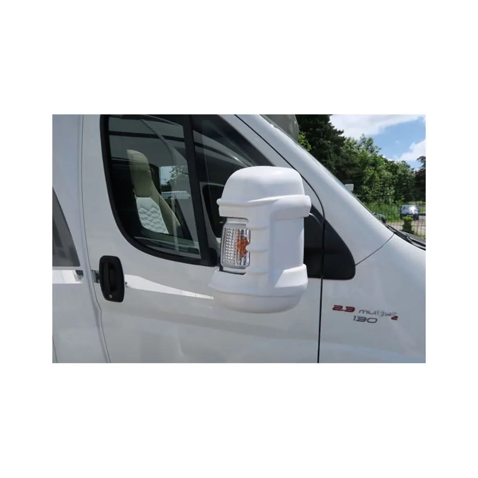 Milenco Mirror Protector White Long Arm Ducato (Pair)